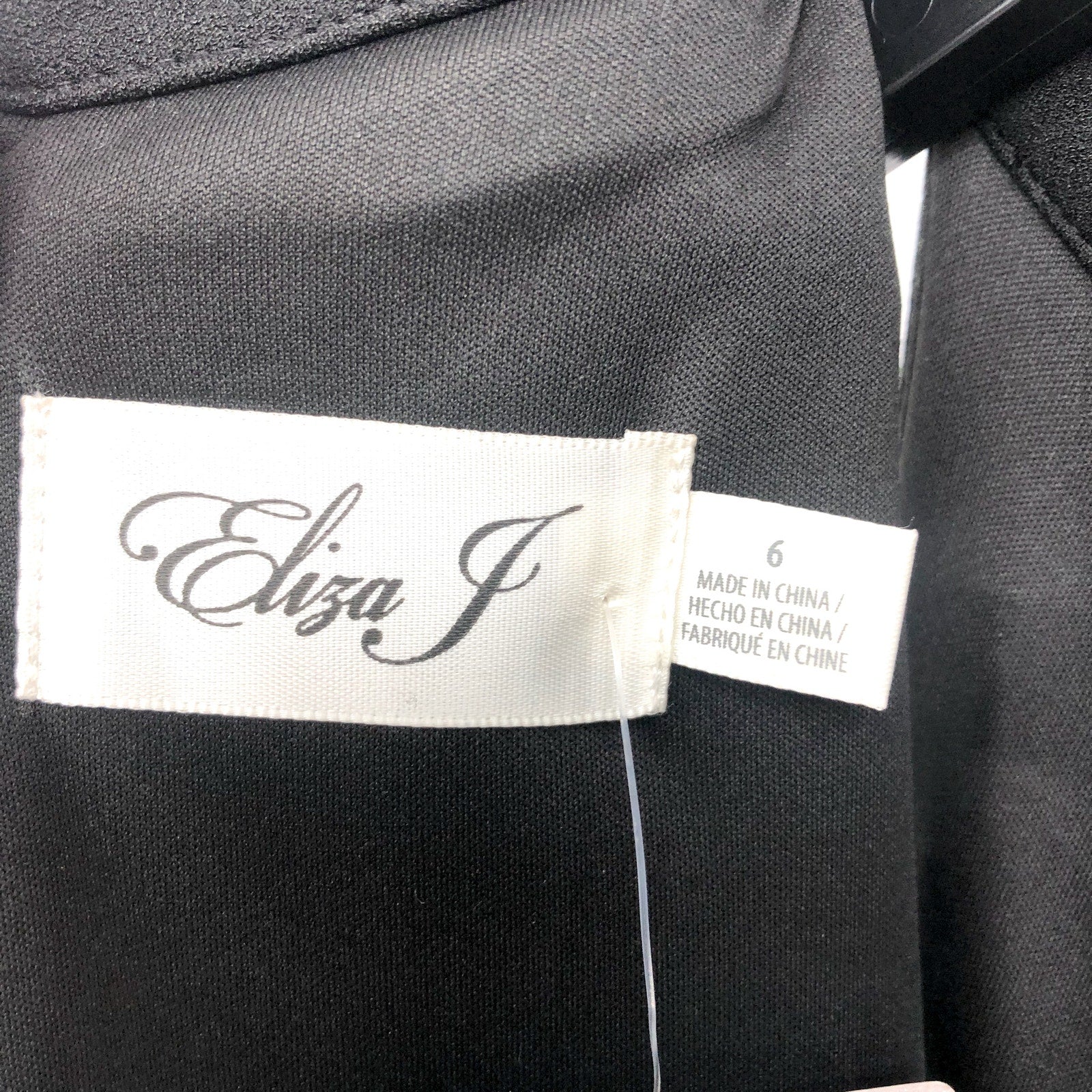 ELIZA J Sequin Bow Detail Sleeveless Jumpsuit SIZE 6 Black Tie Neck NWT