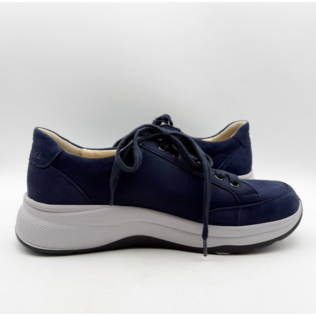 Finn Comfort Men's Casual Brandon Sneaker US 9 UK 8.5 Blue Leather Suede NWOB
