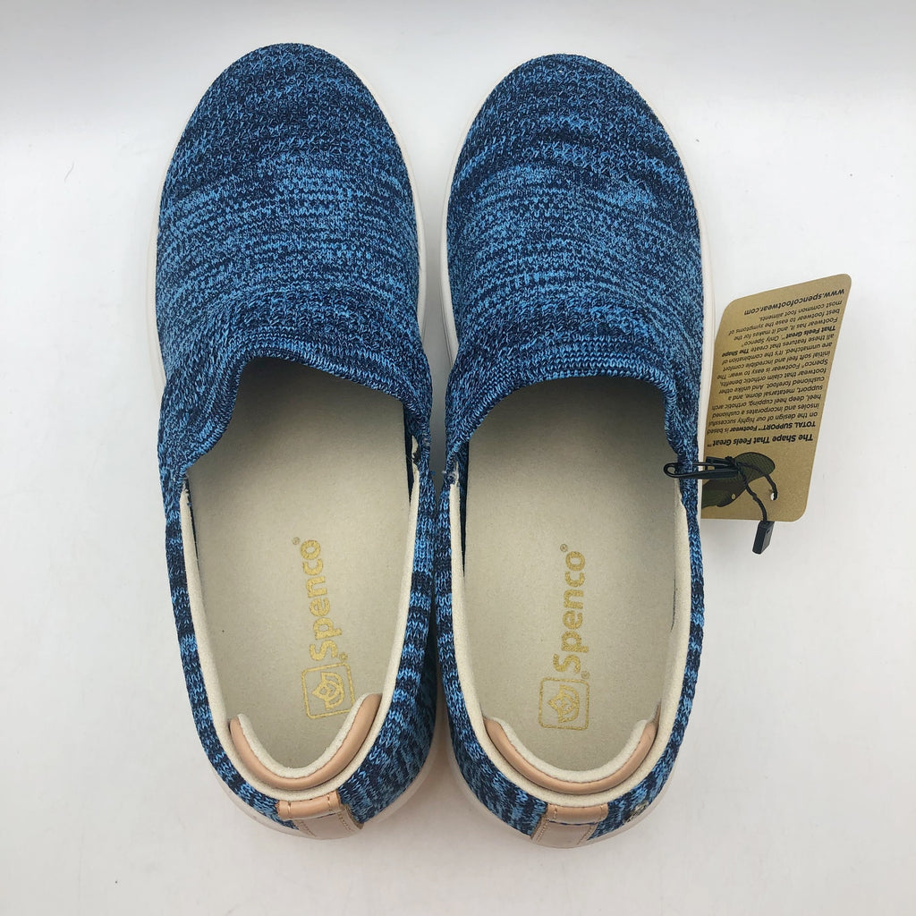 Spenco Womens Coastal Slip-on Sneakers Size 8 WIDE Patriot Blue Knit NIB