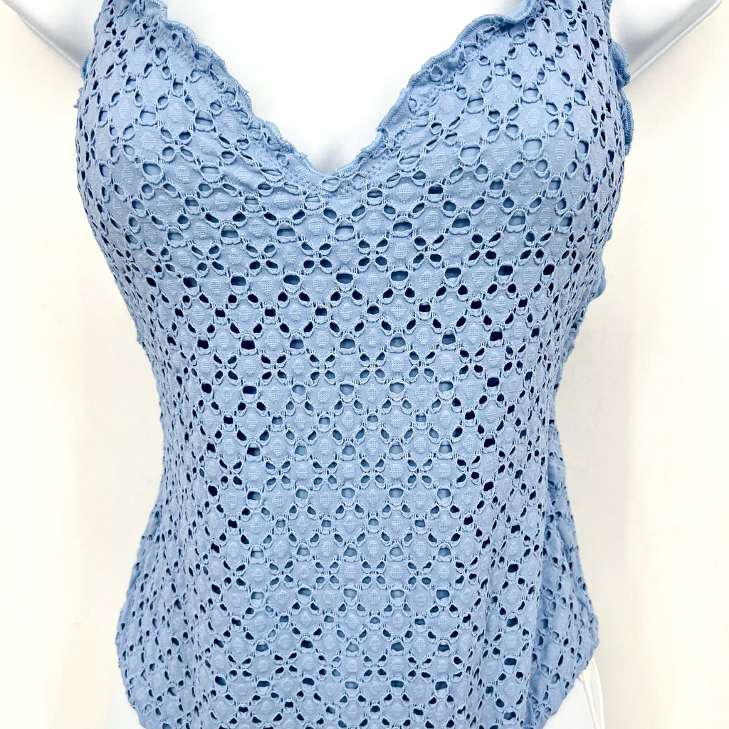 SEAFOLLY Women's Daydreamer One Piece Swimsuit Size 10 Powder Blue V Neck NWT