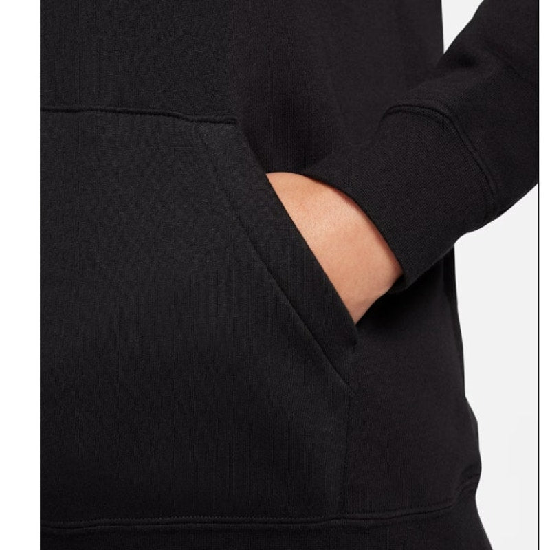 Nike Womens Sportswear Club Premium Hoodie XS Black Loose Shine Sweatshirt NWT