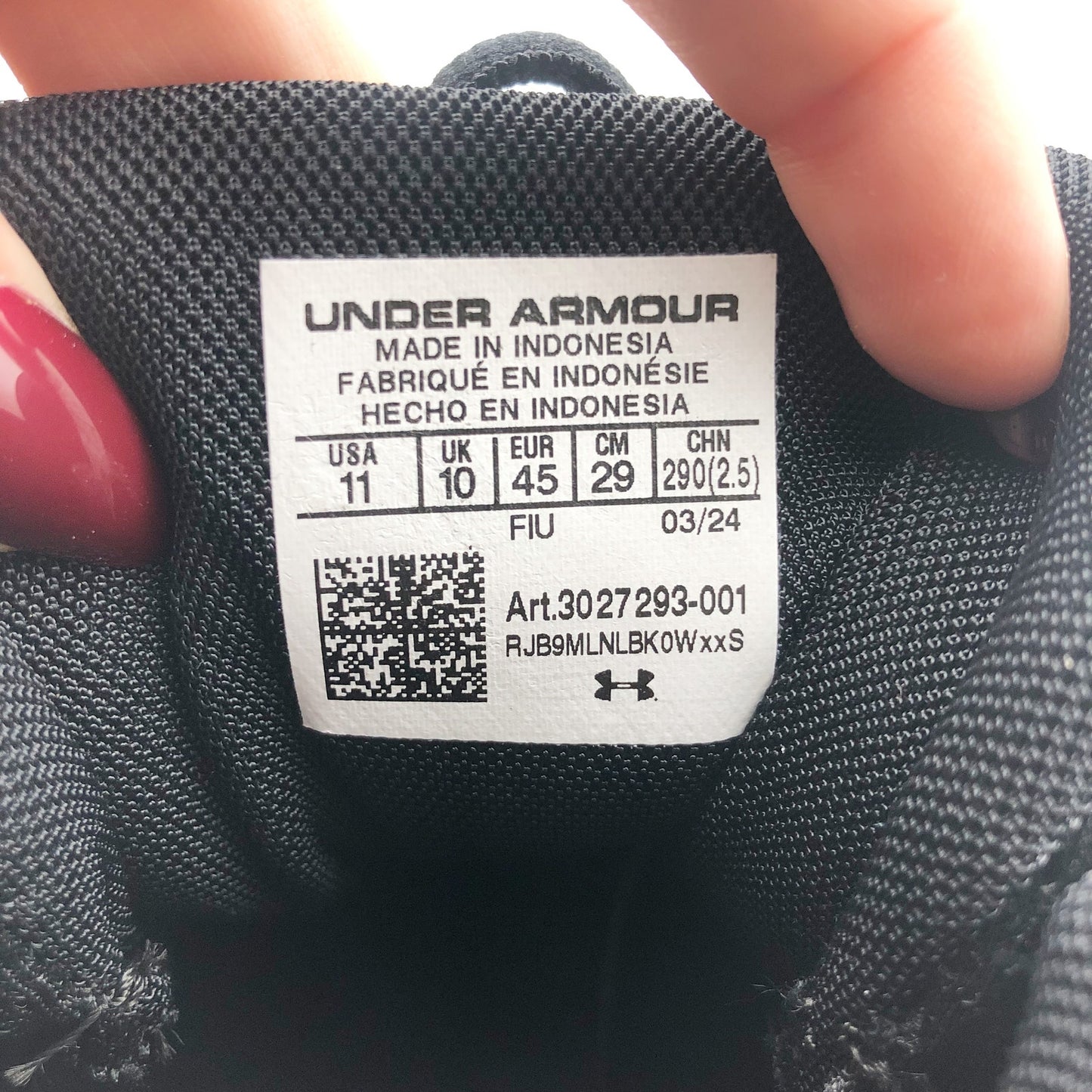 Under Armour Spotlight Franchise RM 4.0 Football Cleats 11 Black White NWOB