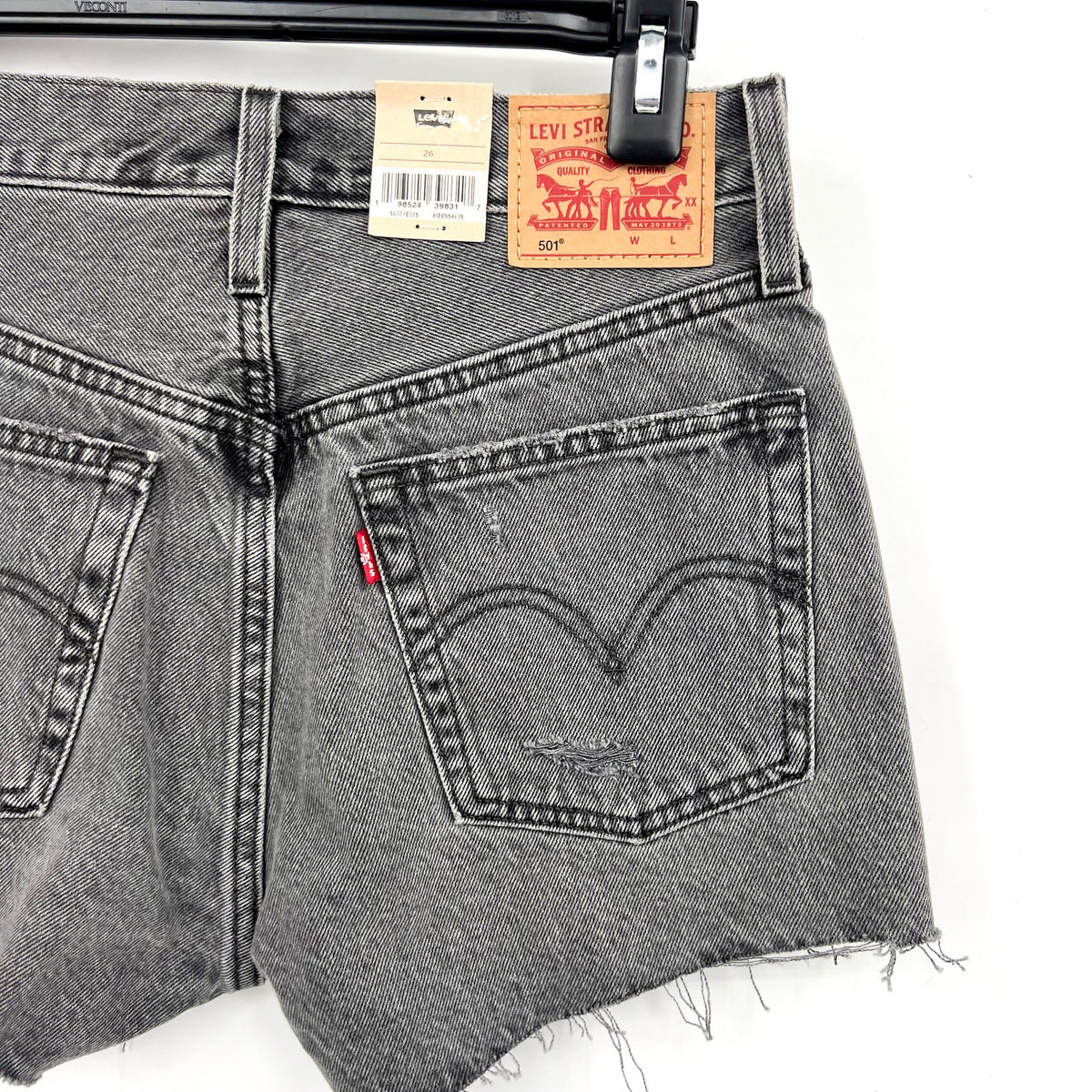 LEVIS Womens 501 Original Fit Shorts Size 26 US 2 Gray 56327-0325 NWT