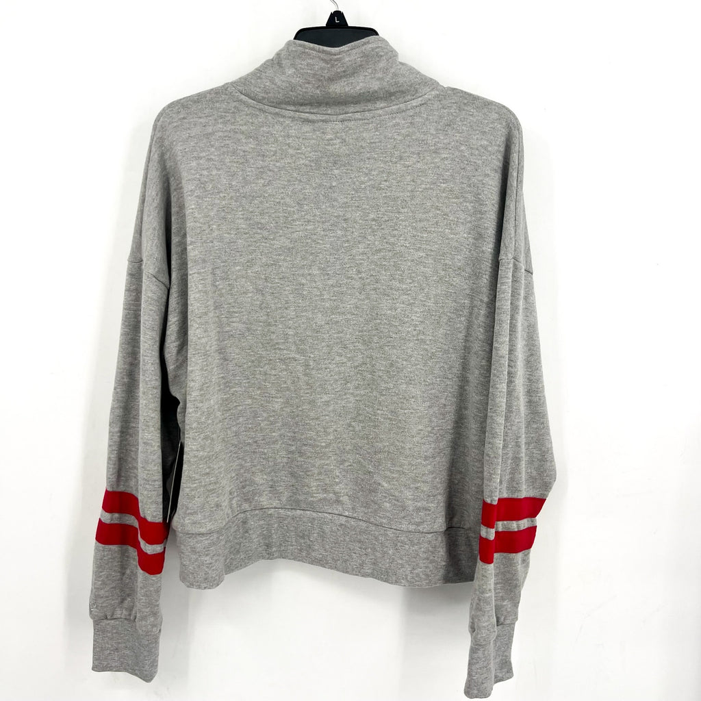 COLOSSEUM Womens NC State Quarter-Zip Fleece Sweatshirt Large Heather Grey NWT