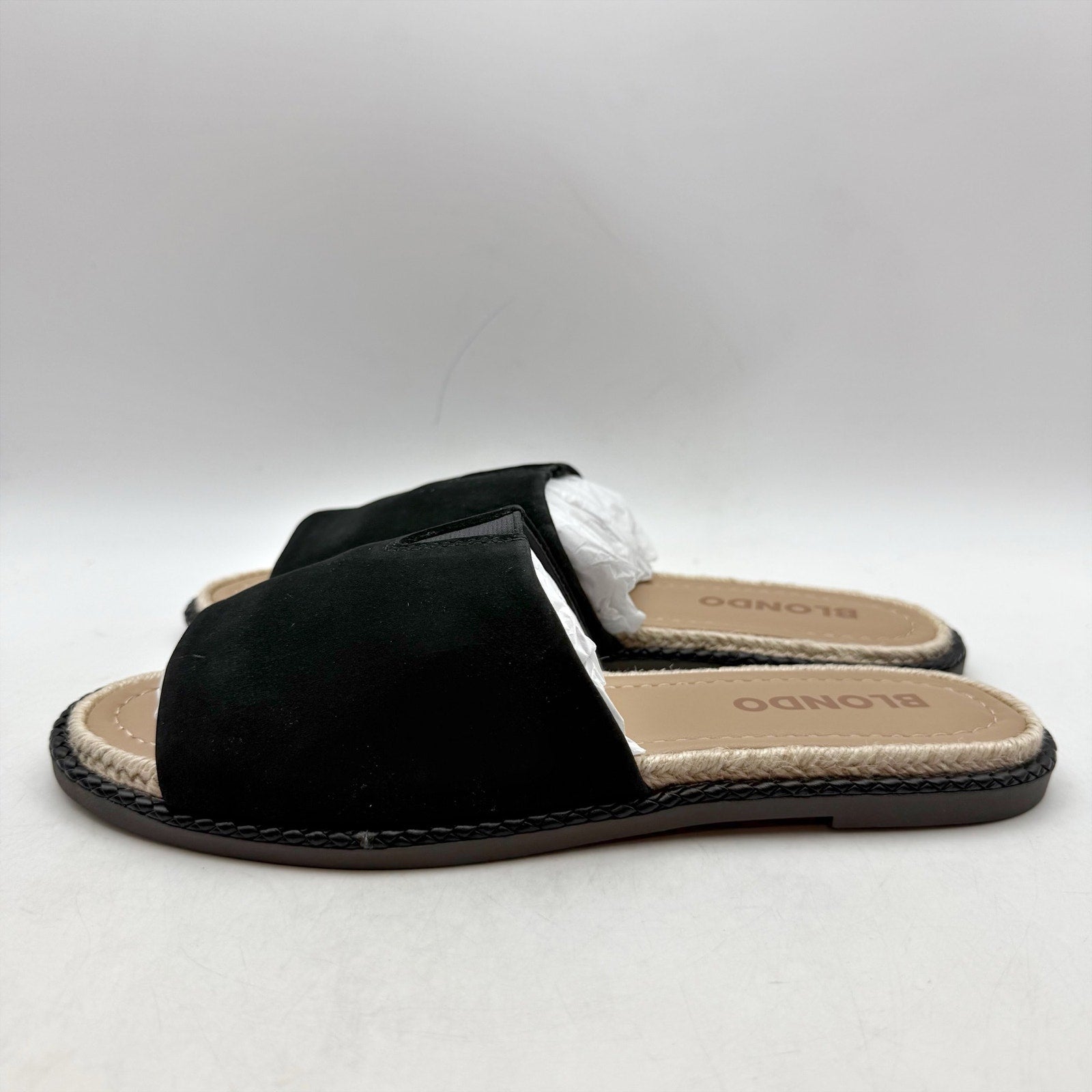 Blondo Womens Emilia Slide Sandals Size 7 Black Waterproof Leather NIB
