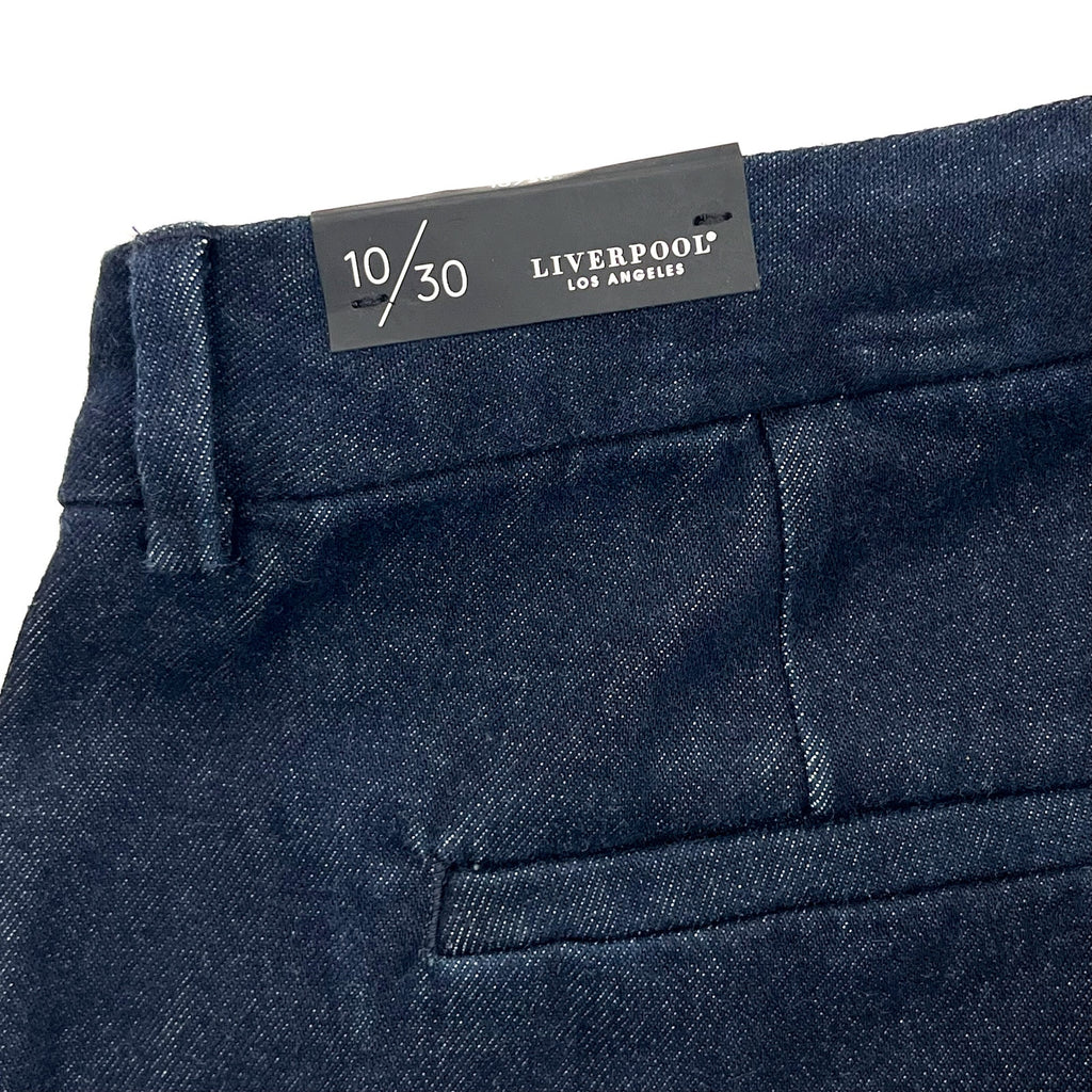 LIVERPOOL Womens Kelsey Wide Leg Denim Trousers US 10 Size 30 Blue Indigo NWT