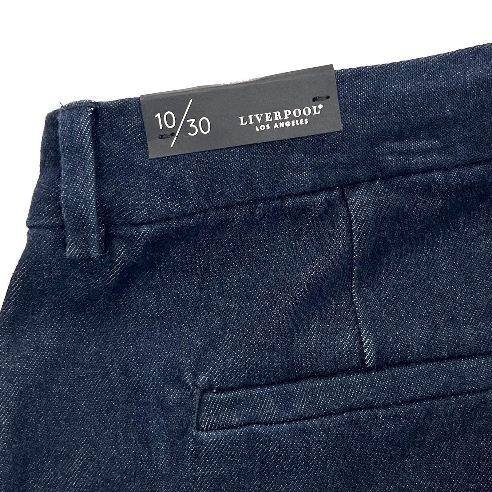 LIVERPOOL Womens Kelsey Wide Leg Denim Trousers US 10 Size 30 Blue Indigo NWT