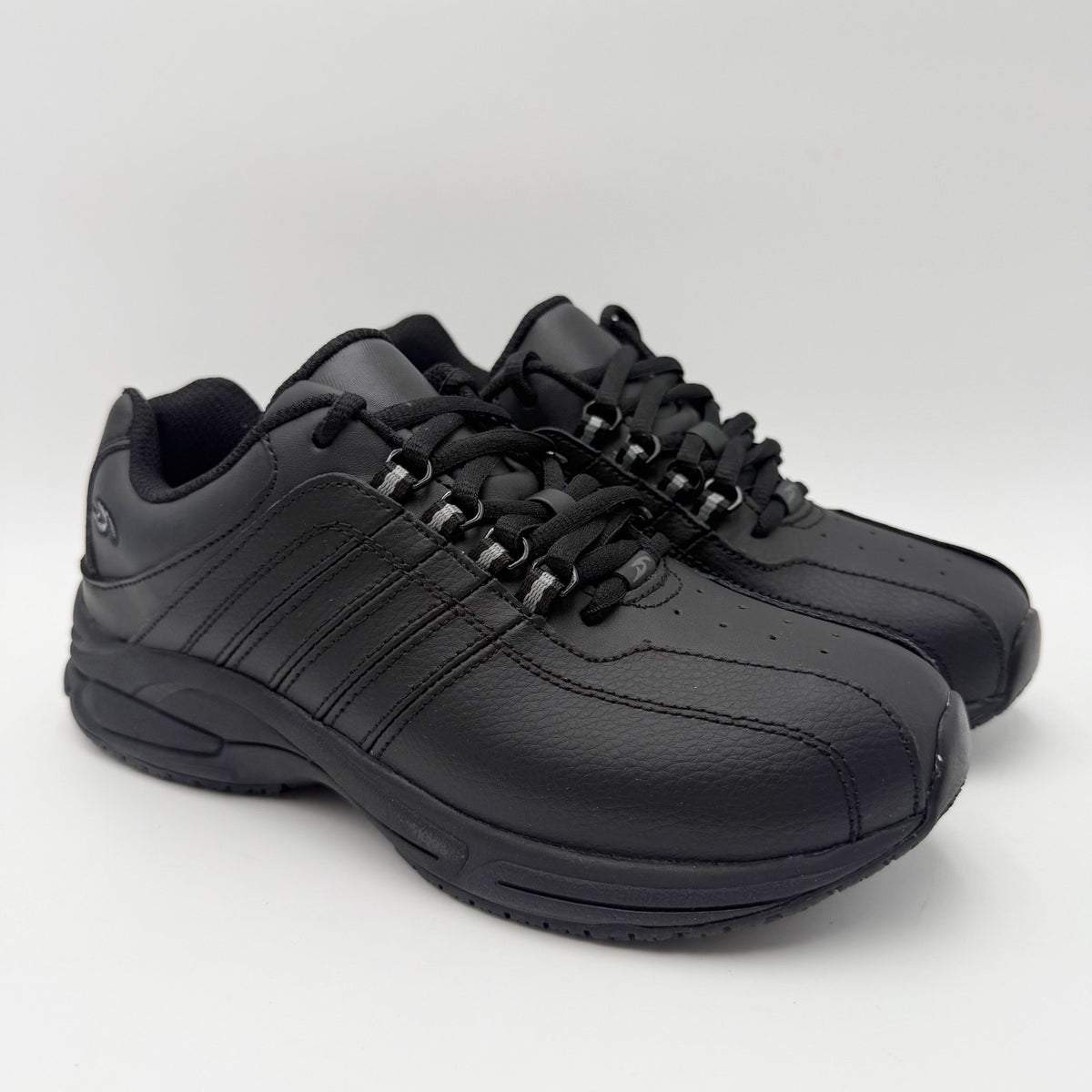 Dr. Scholls Womens Kimberly Work Sneakers Size 6.5 Wide Black Leather SR NIB