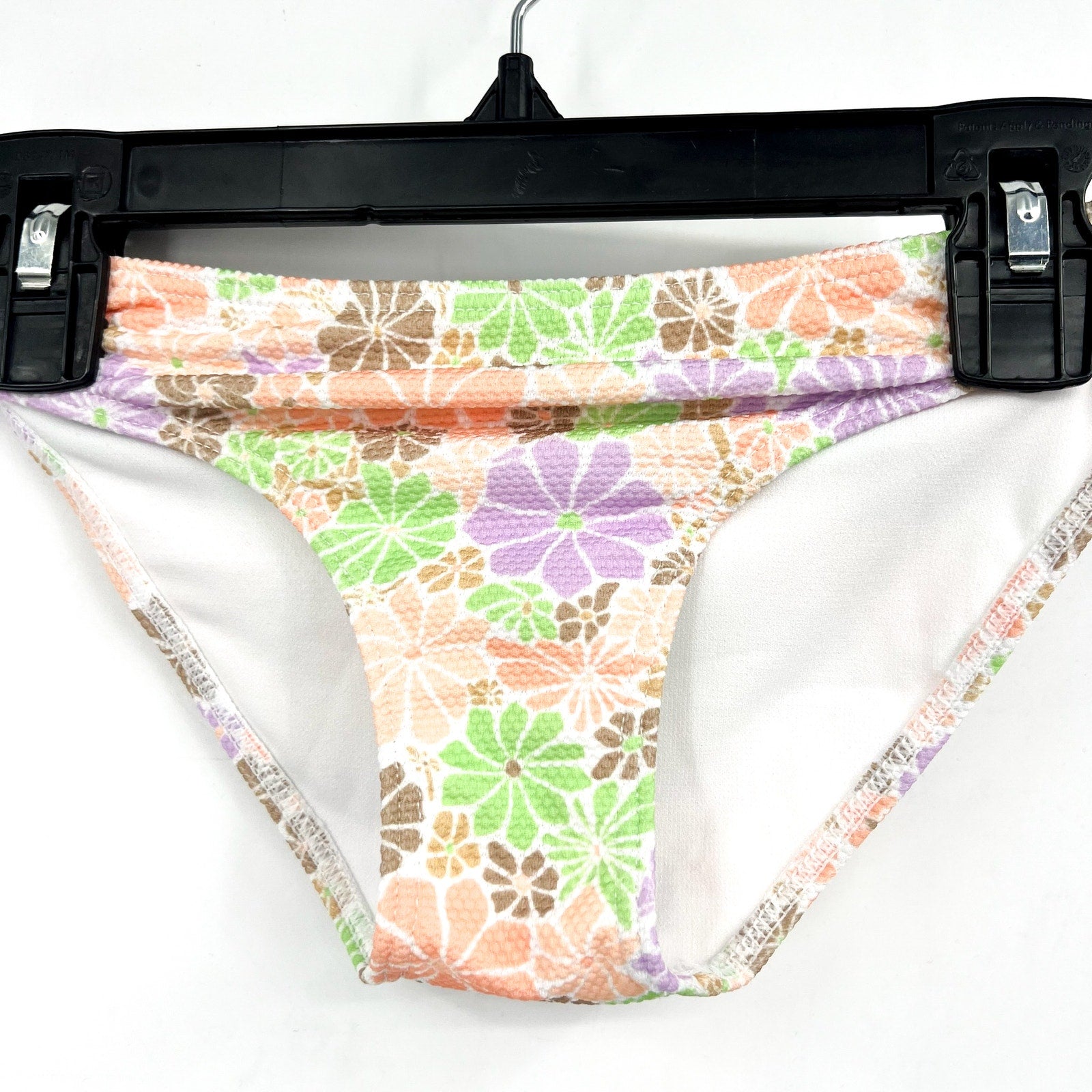 ROXY Girl's All About Sol Cropped Bikini Set Size 16 Pink Pastel Floral NWT
