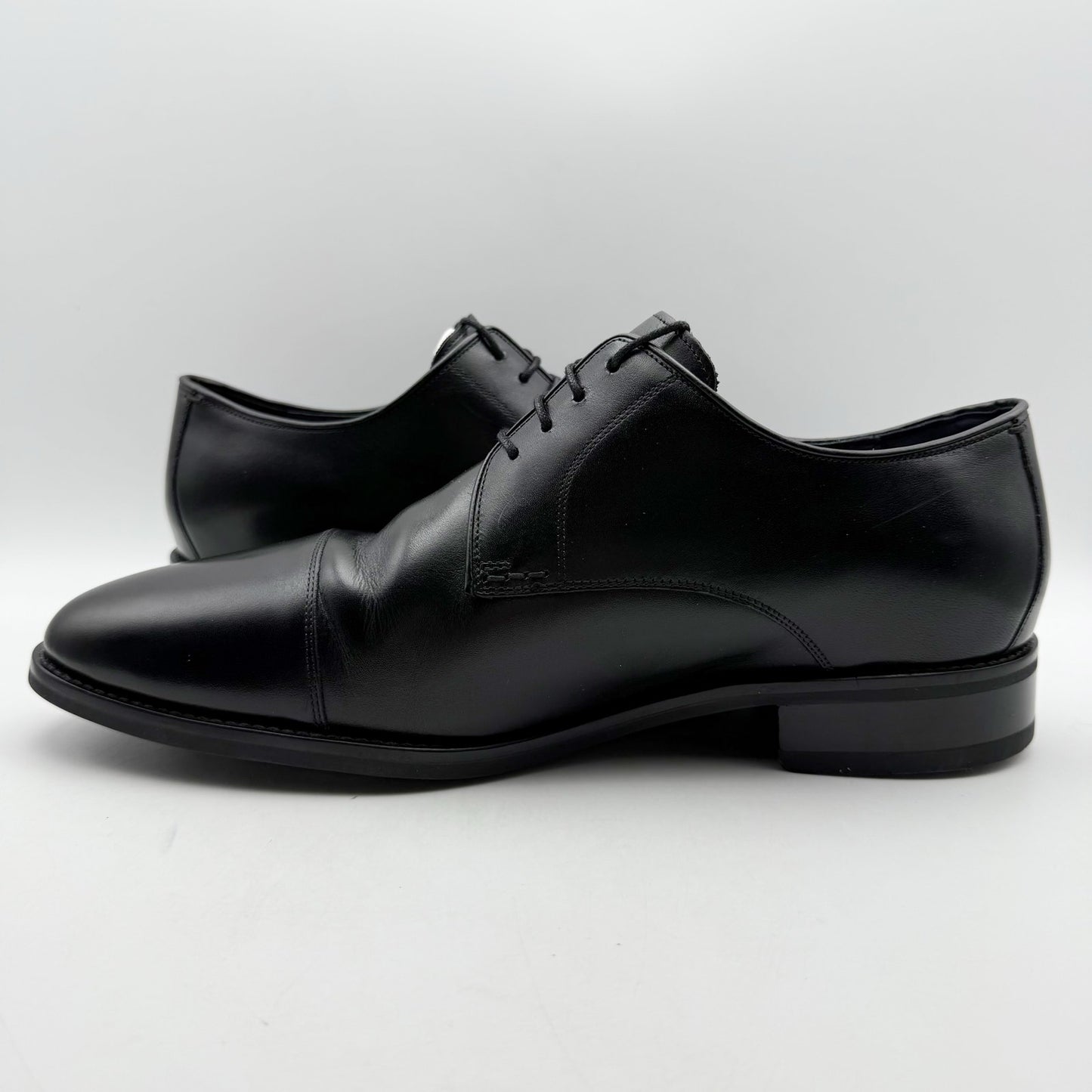 Cole Haan Mens Lenox Hill Cap Oxford Shoes US 11.5 Wide Black Leather NIB