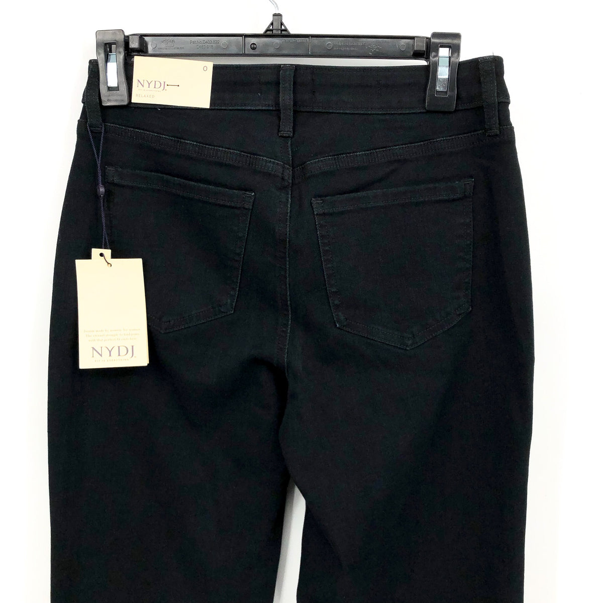 NYDJ Women's Emma Relaxed Slender Jeans Size 0 Black Huntley Lift Tuck NWT