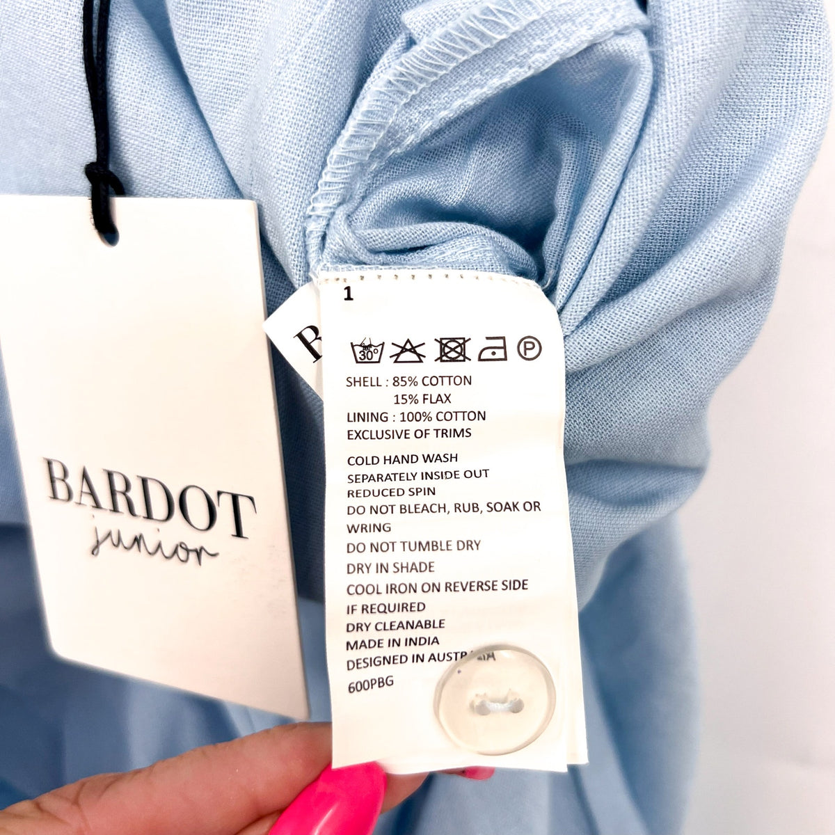 BARDOT JUNIOR Girl's Nelly Ruffle Jumpsuit SIZE 12 Large Sky Blue NWT