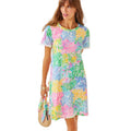 LILLY PULITZER Cody Short Sleeve Dress XS Pink Green Bright Delight Patch NWOT