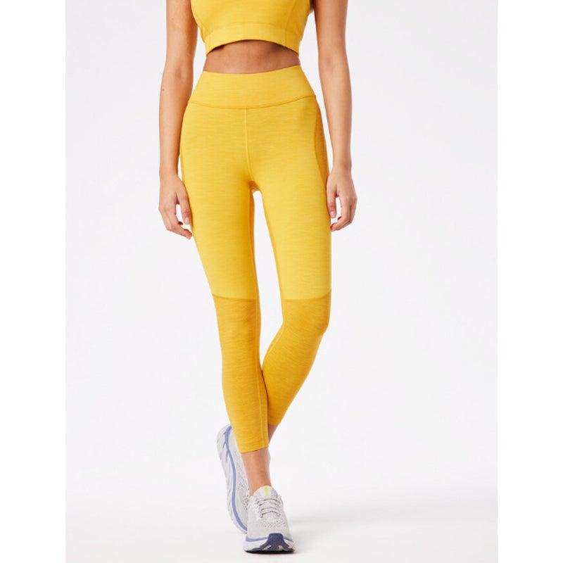 OUTDOOR VOICES Women's TechSweat Core 3/4 Legging Small Yellow Citrus Cider NWT