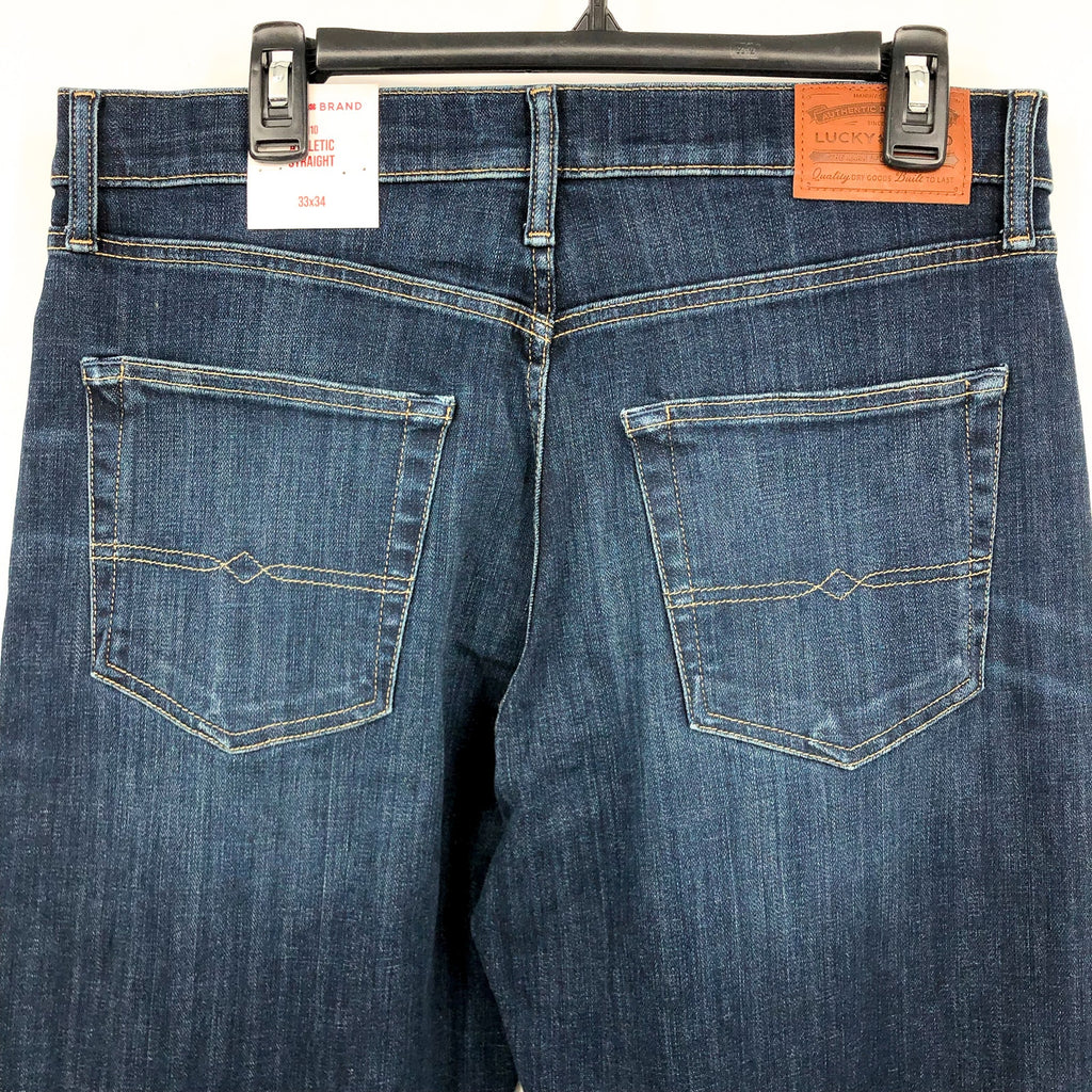 LUCKY BRAND Men's 410 Athletic Straight Jeans 33x34 Blue Royce Stretch NWT