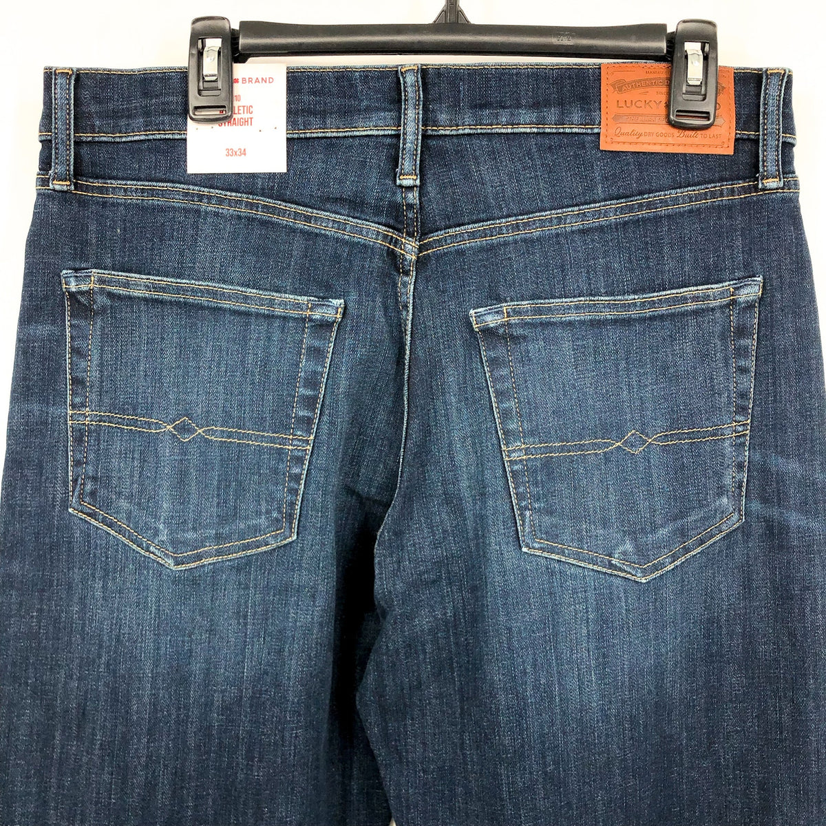 LUCKY BRAND Men's 410 Athletic Straight Jeans 33x34 Blue Royce Stretch NWT