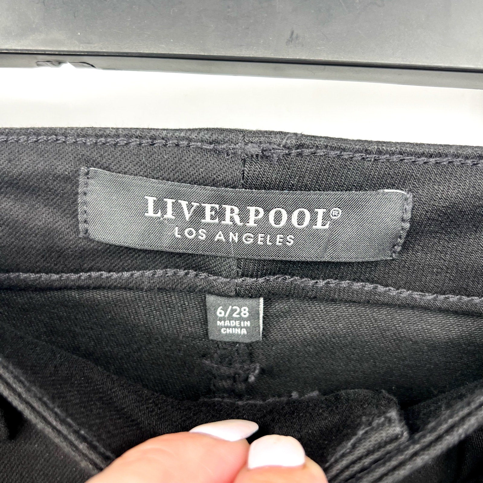 LIVERPOOL Women's Lucy Bootcut Jeans 6/28 Black Rinse High-Rise Stretch NWT