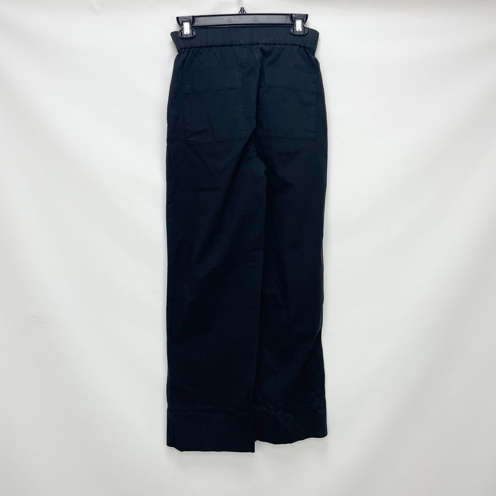 Everlane Womens The Easy Pant Sz 0 Elastic Waist Straight Leg Chino Black NWT
