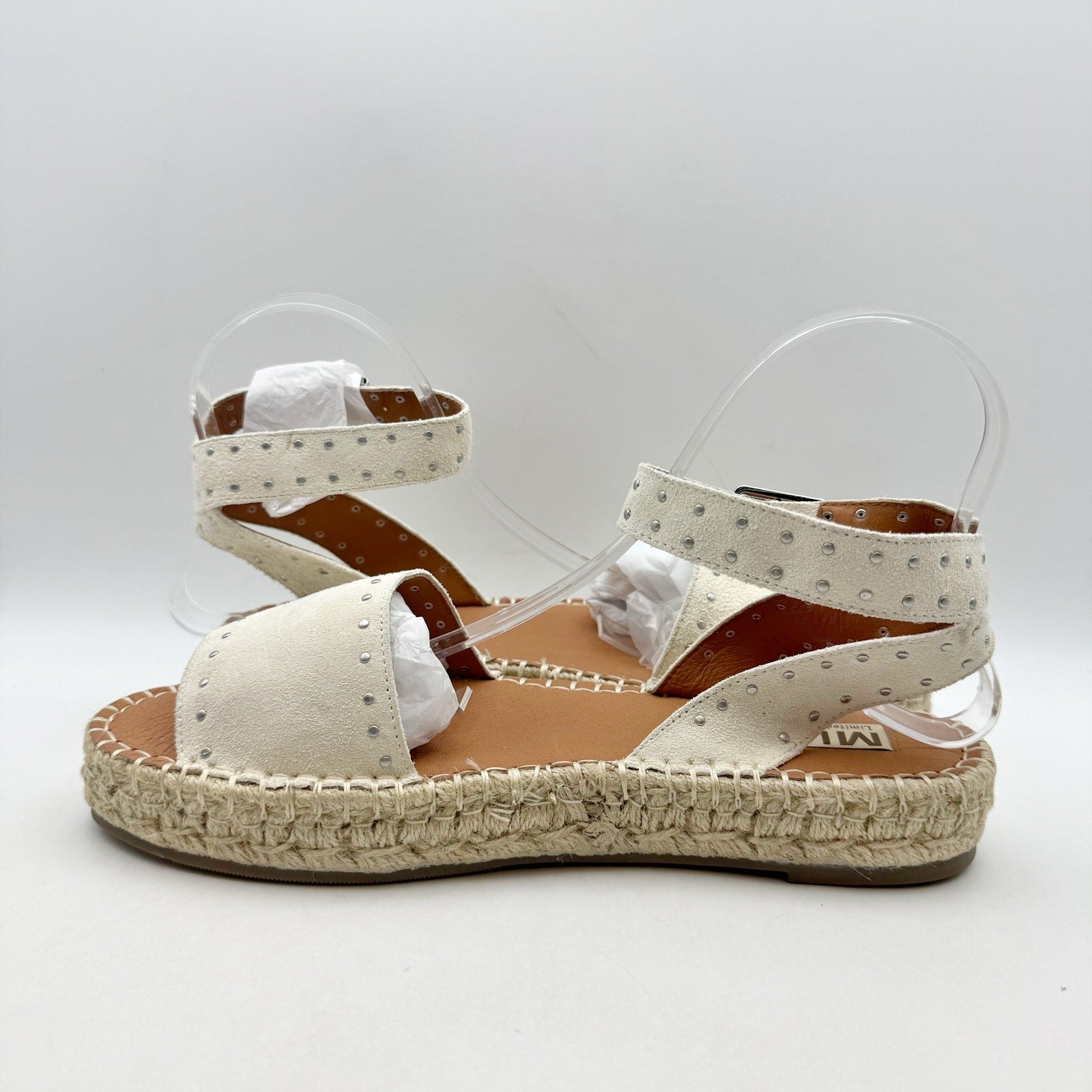 MIA Womens MLE-Diosa Sandals US 10 M EU 41 Bone Cream Suede Espadrille Flats NIB