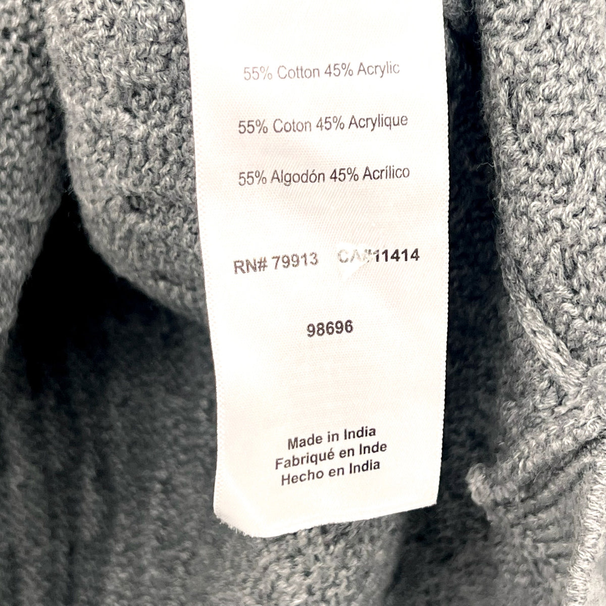 MOTHERHOOD Maternity Cable Knit Sweater Medium Grey Button Shoulder NWOT