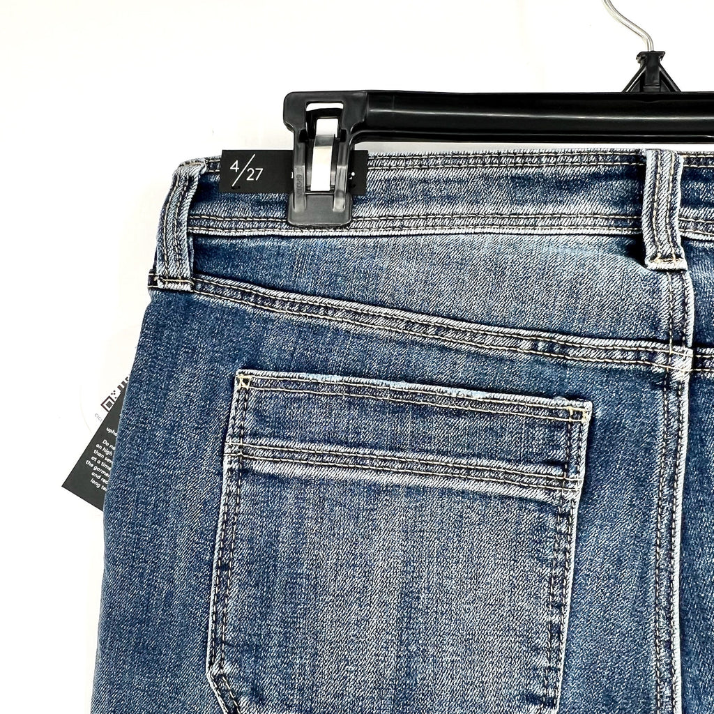 LIVERPOOL Womens Easy Utility Jeans Size 27 US 4 Blue Macbride Side Button NWT