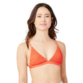 CARVE DESIGNS Womens Gigi Smocked Bikini Top Medium Orange Sunset Cross Back NWT