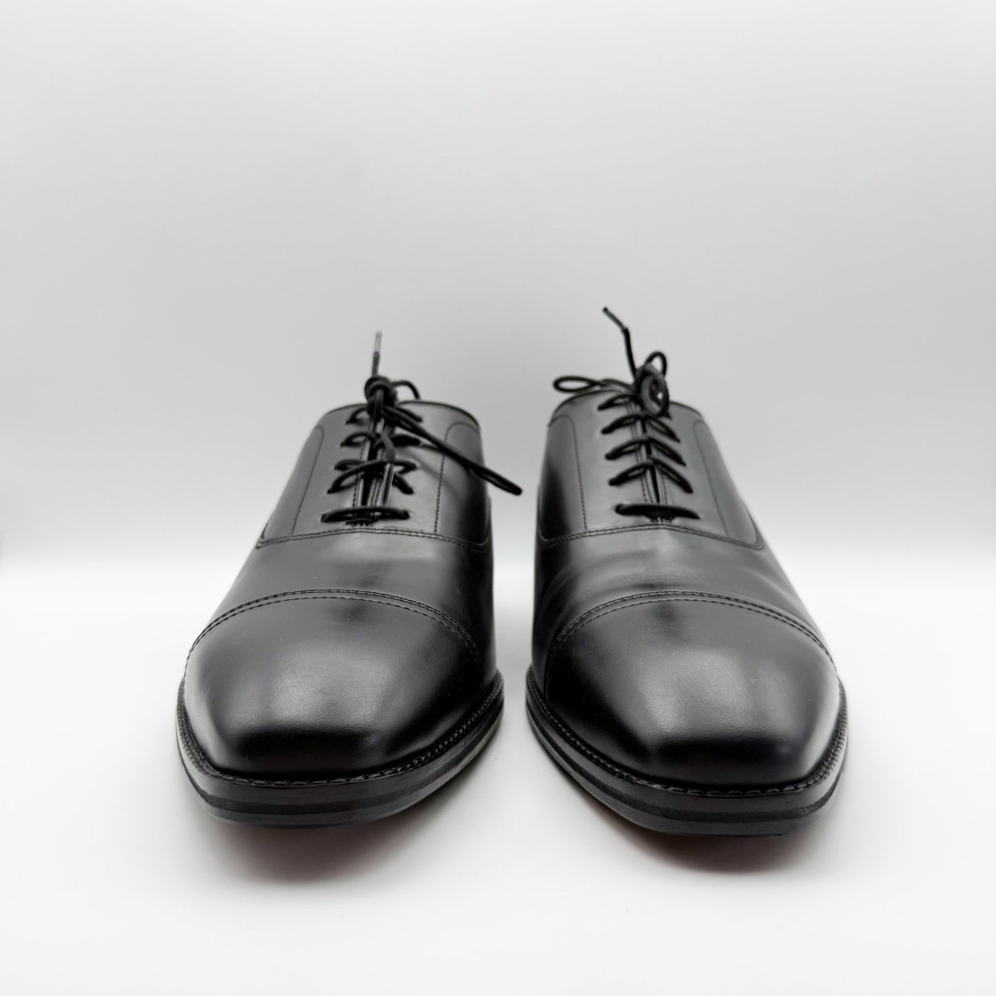 Johnston & Murphy Mens Sullivan Cap Toe Dress Shoes US 11 M Black Leather NIB