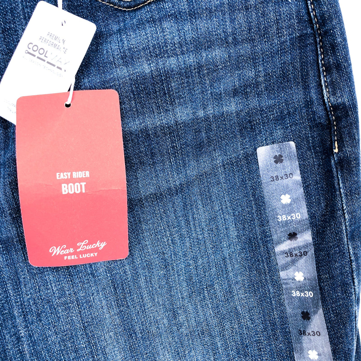 LUCKY BRAND Men's Easy Rider Bootcut Jeans 38x30 Blue Dawson Coolmax Stretch NWT