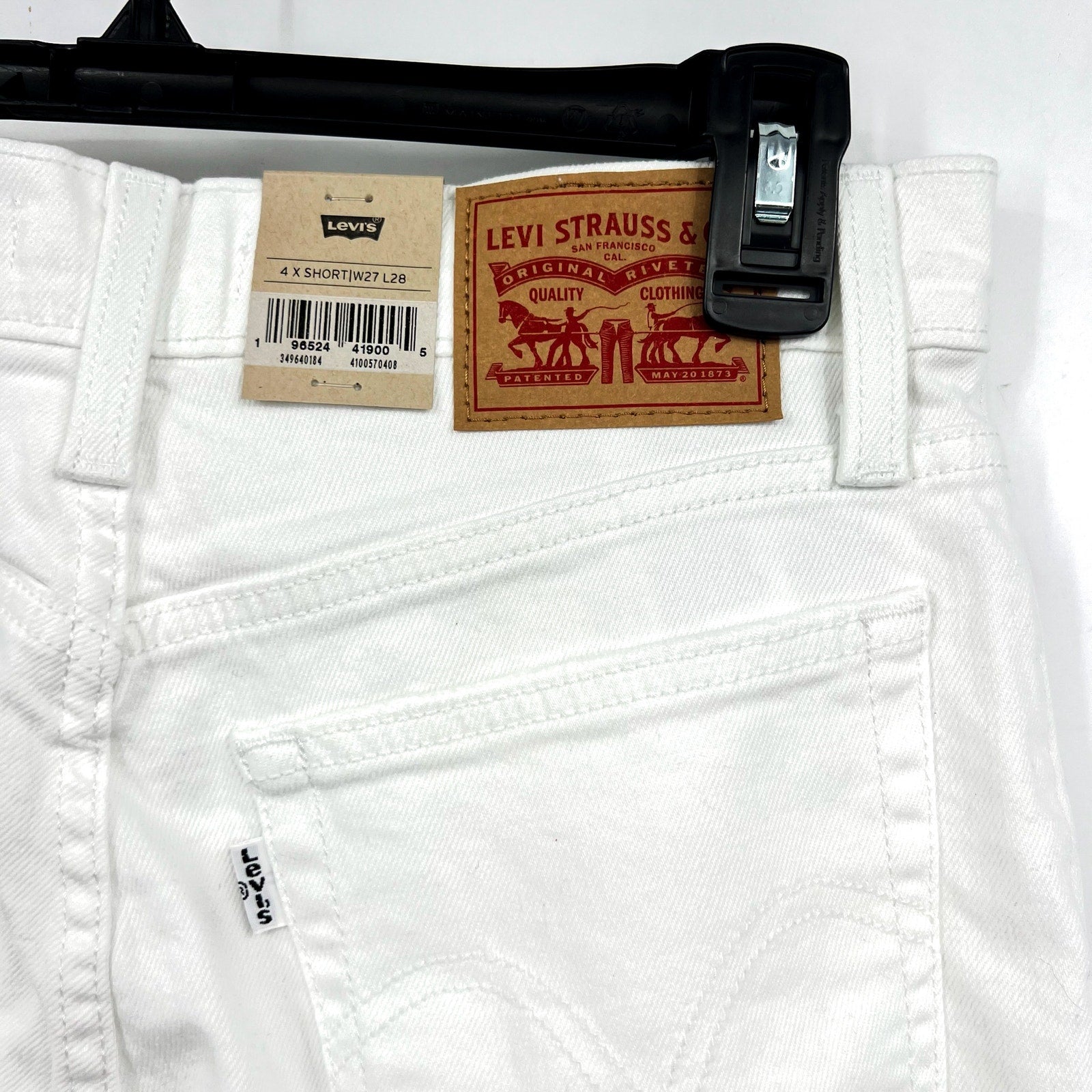 Levi's Womens Wedgie Straight Leg Jeans 27x28 Size 4 White 34964-0184 NWT