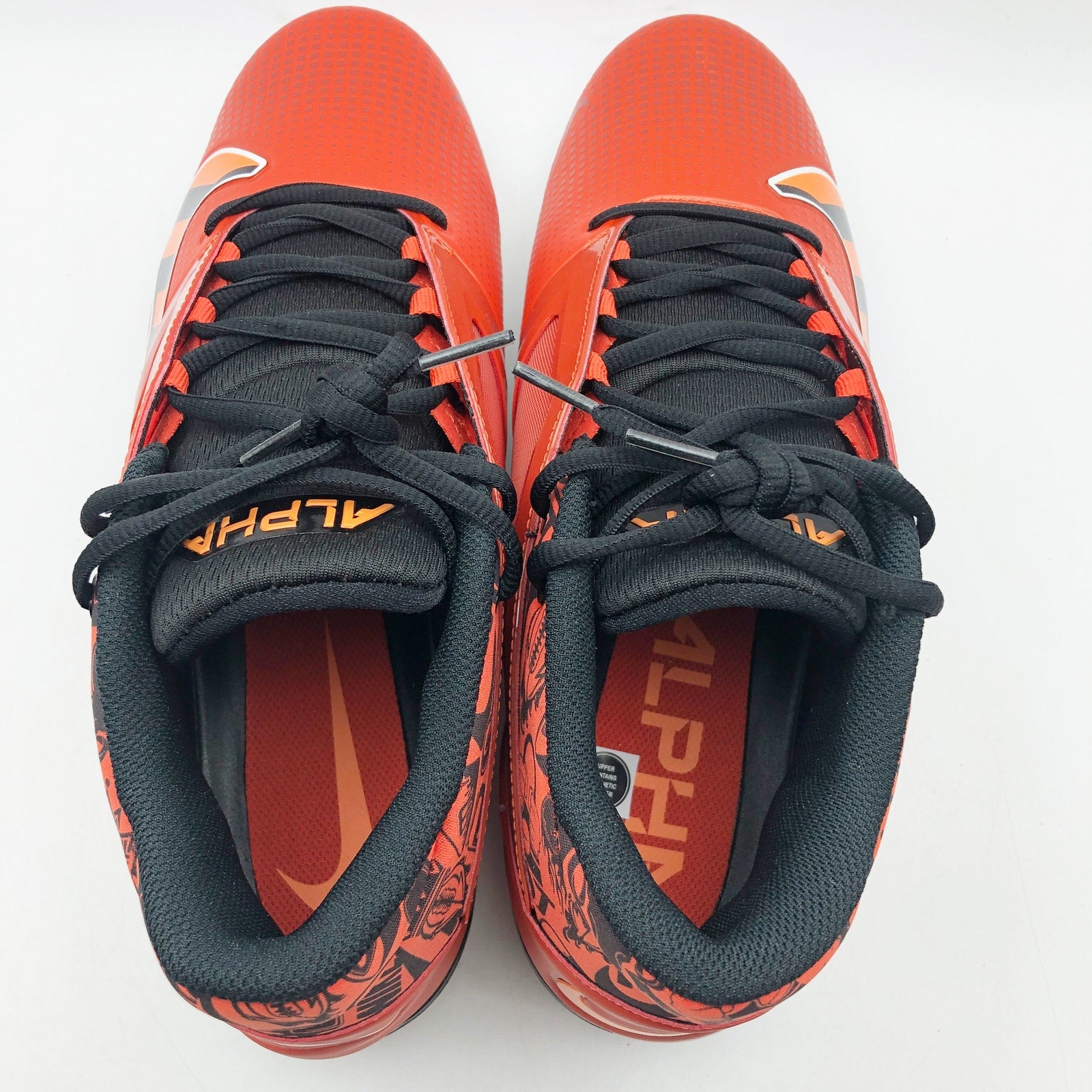 Nike Mens Alpha Menace 4 Pro NRG Molded Football Cleat Size 13 Orange Black NWOB
