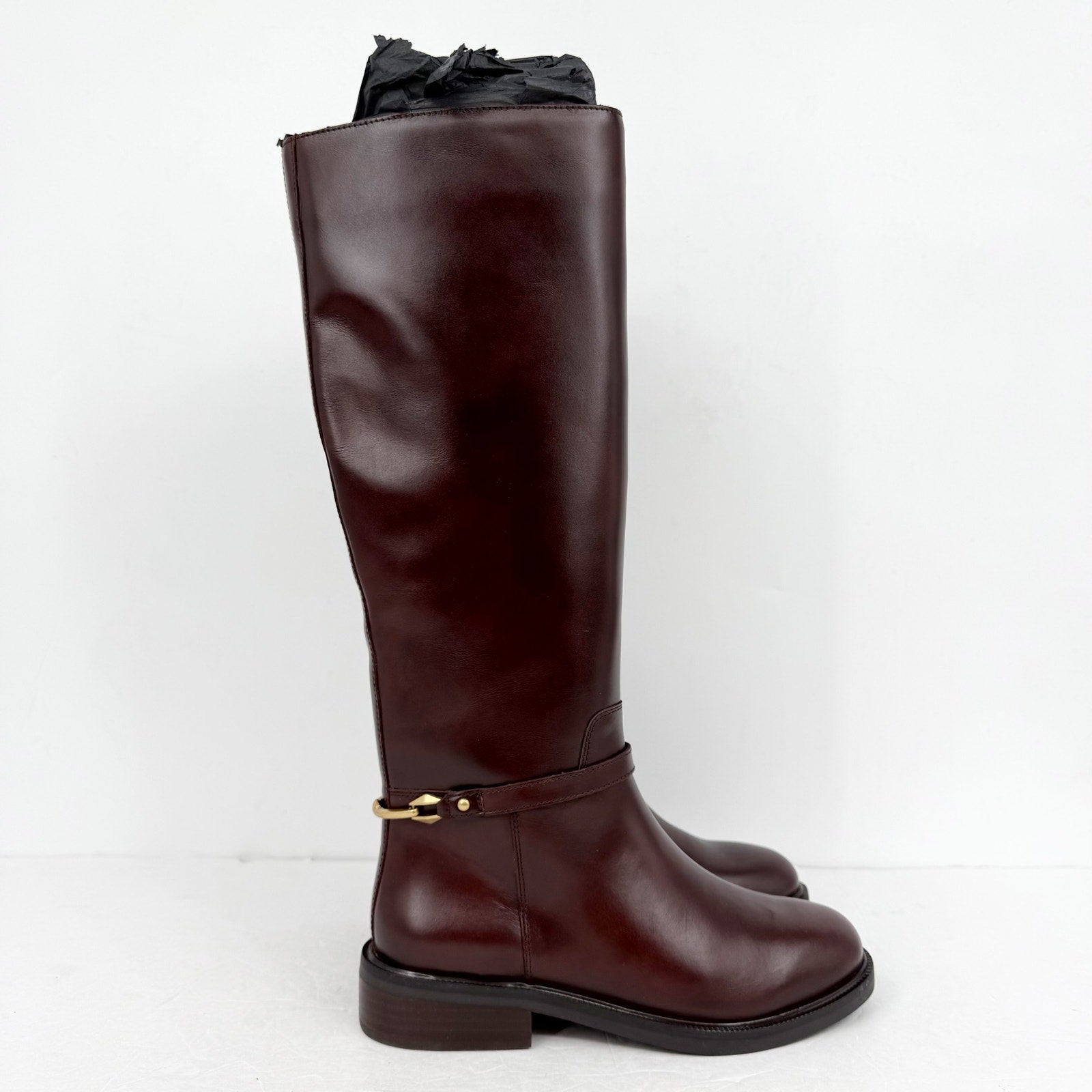 Vince Camuto Womens Adria Knee High Boot 6.5 M Narrow Calf Mahogany Leather NIB