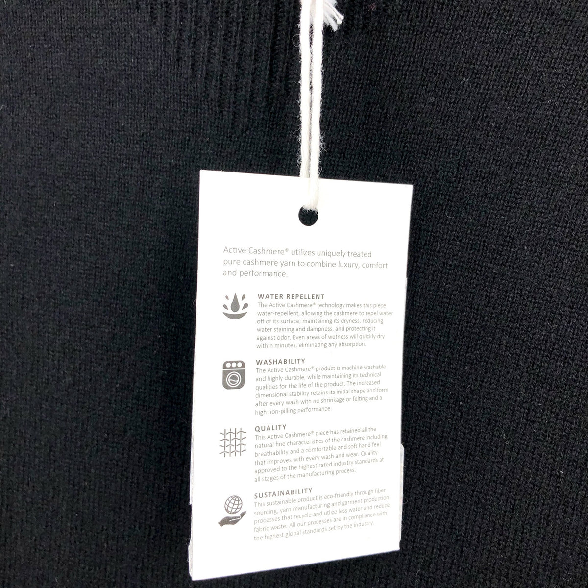 ACTIVE CASHMERE Women's Cashmere Cropped Hoodie Sweater Small Black NWT