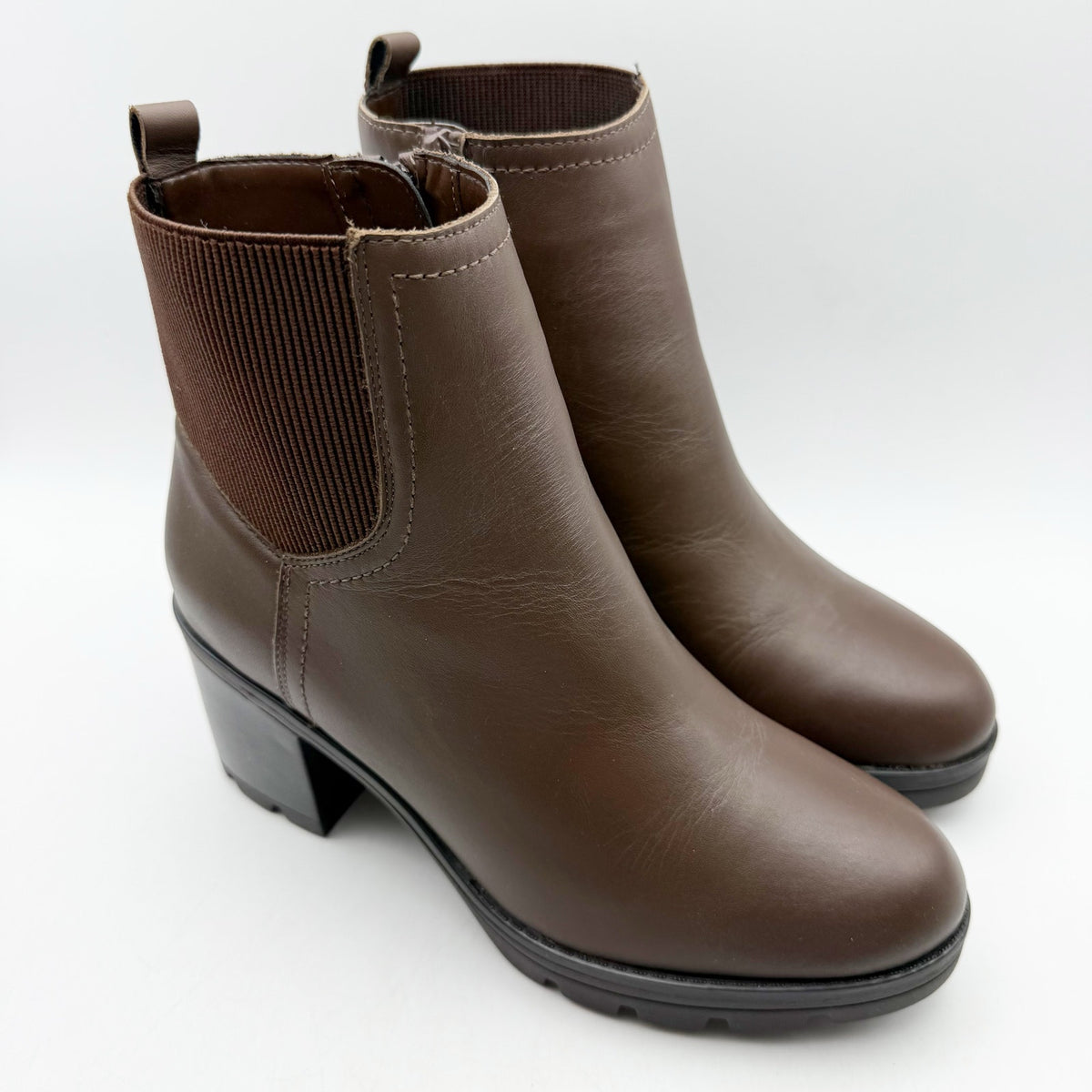 Naturalizer Womens Verney Ankle Bootie Size 9.5 M Brown Leather Waterproof NIB