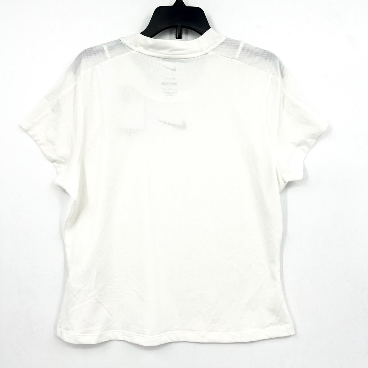 NIKE Women's Court Advantage Tennis T-Shirt Large White Short Sleeve Dri-Fit NWT