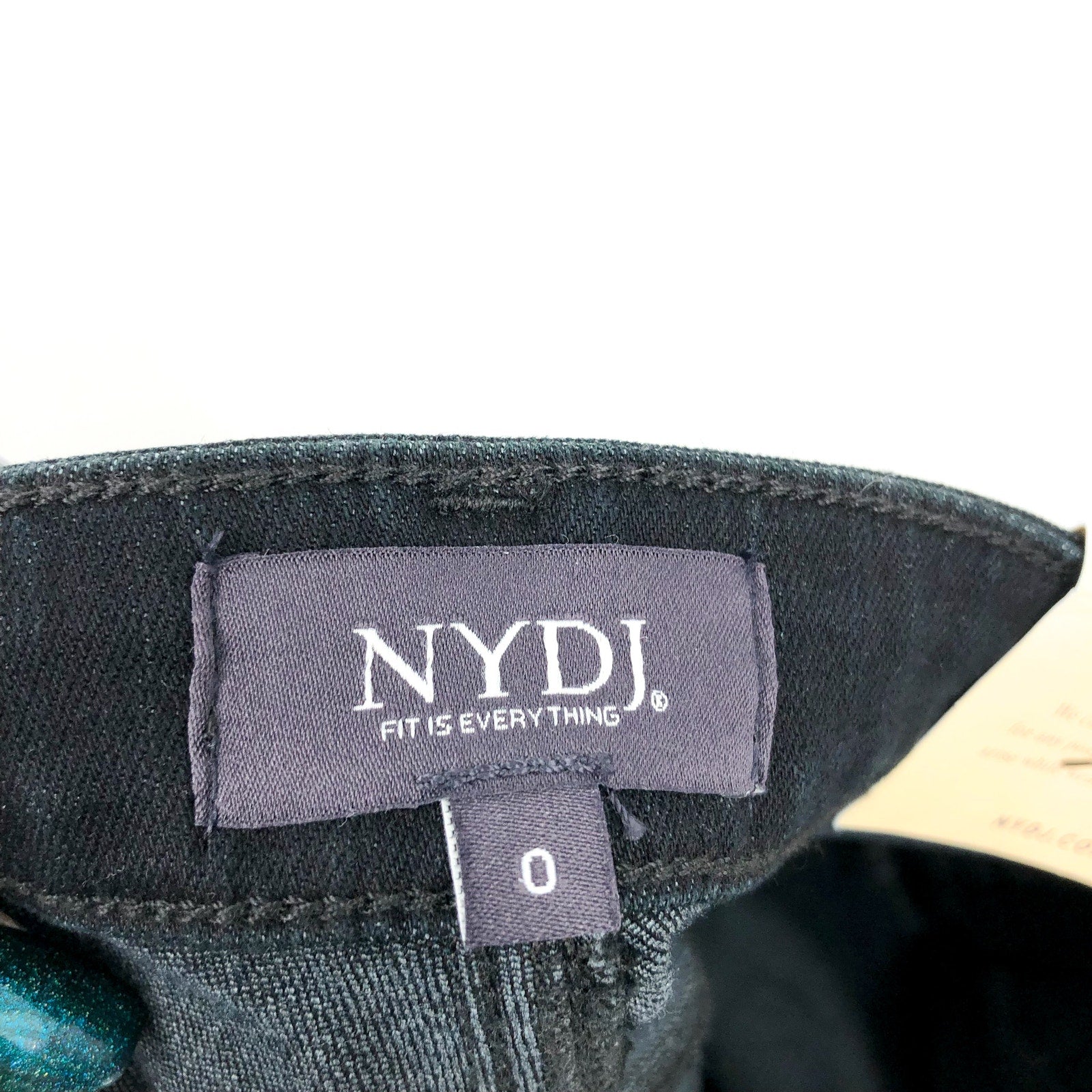 NYDJ Women's Emma Relaxed Slender Jeans Size 0 Black Huntley Lift Tuck NWT