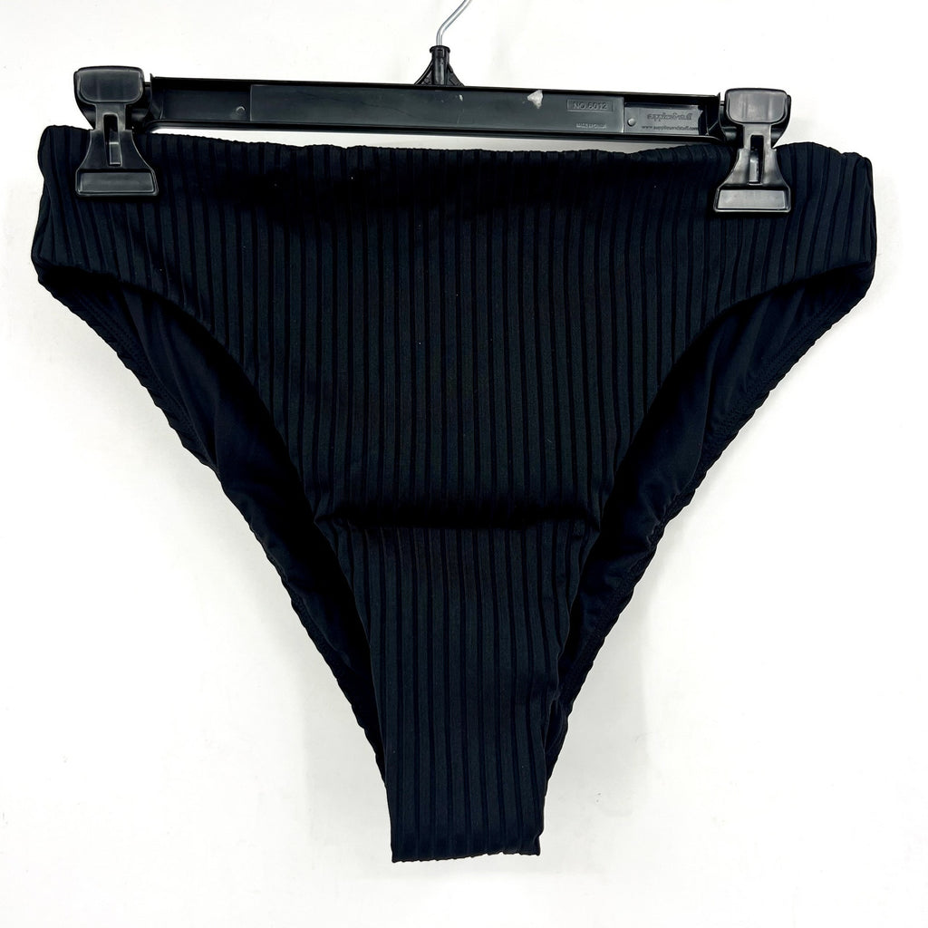 L*SPACE Women's Savannah Classic High Waist Bikini Bottoms Small Black NWT