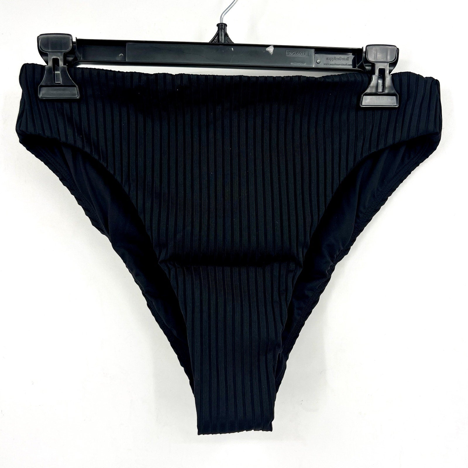 L*SPACE Women's Savannah Classic High Waist Bikini Bottoms Small Black NWT