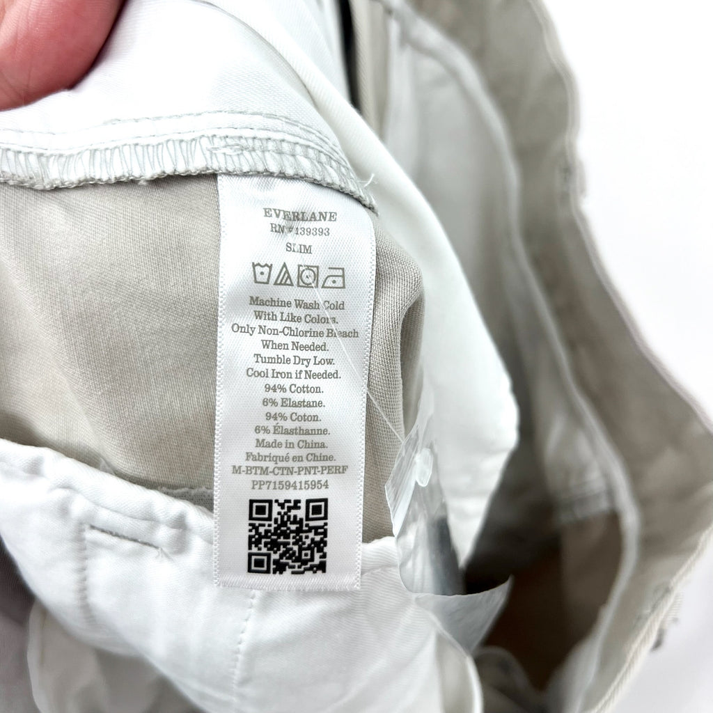 EVERLANE Men's Uniform Performance Chinos 29x30 Stone Gray Slim Fit Pants NWT