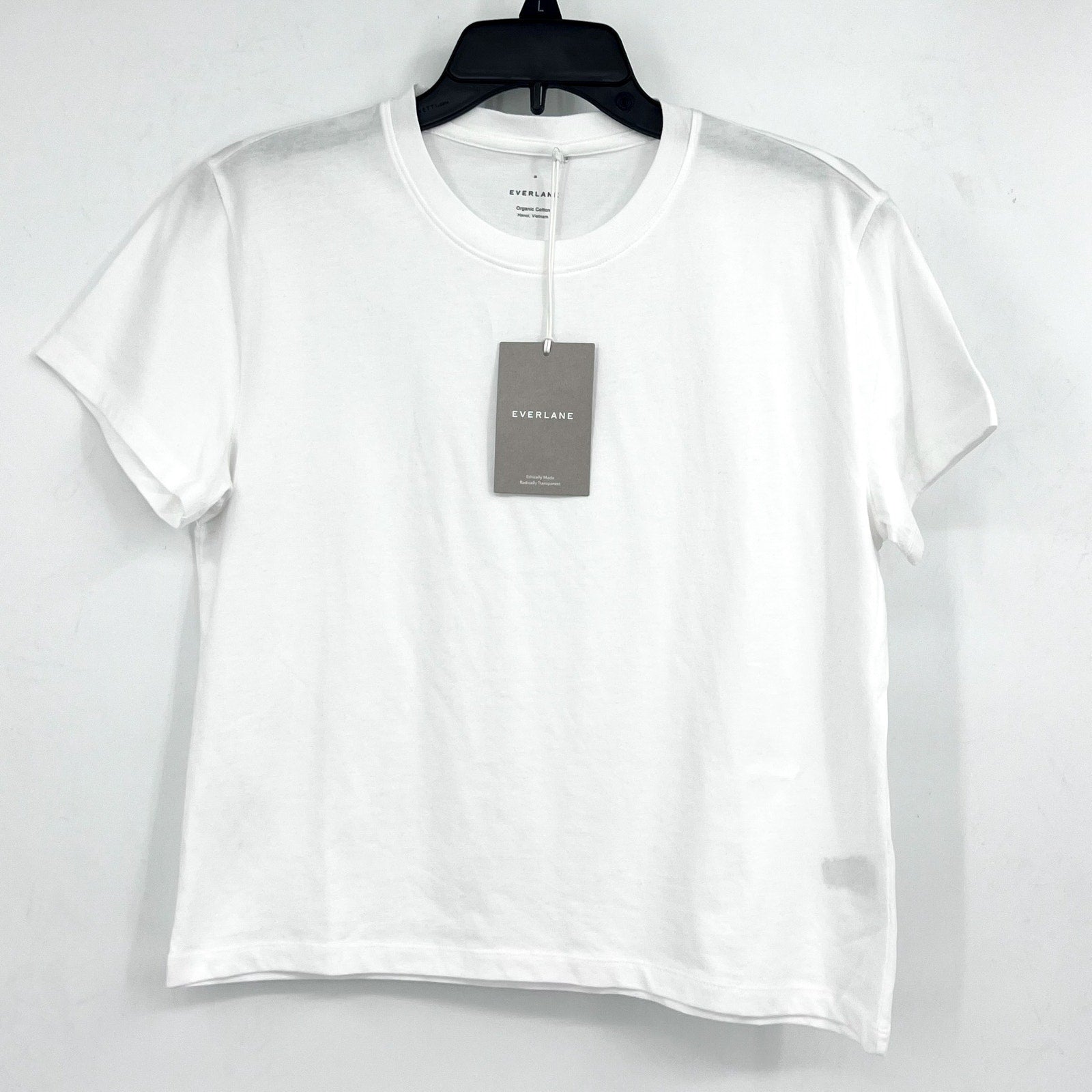 EVERLANE Women's The Box-Cut Tee Small White Essential Cotton Crewneck NWT