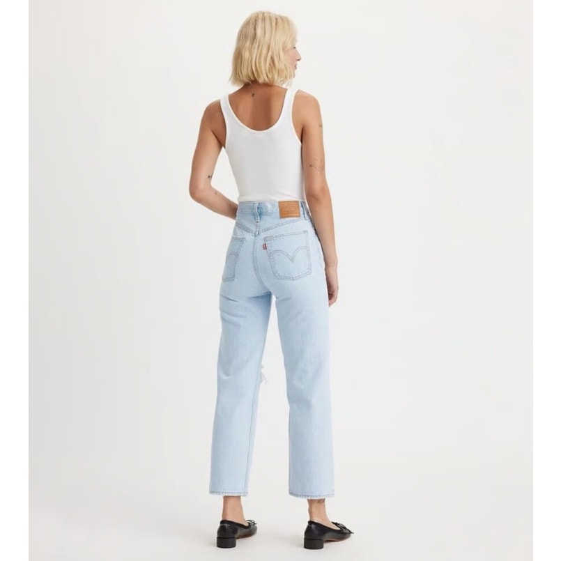 LEVI'S Women's Ribcage Straight Ankle Jeans 29x27 US 8 Light Wash 72693-0110 NWT