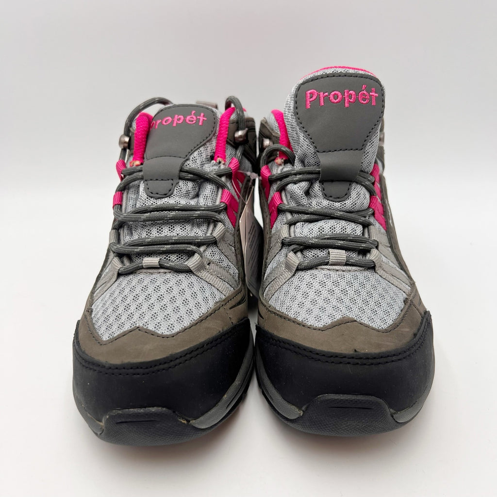 Propet Womens Peak Hiking Shoes Size 6 Grey Berry Suede Waterproof Boots NWOB