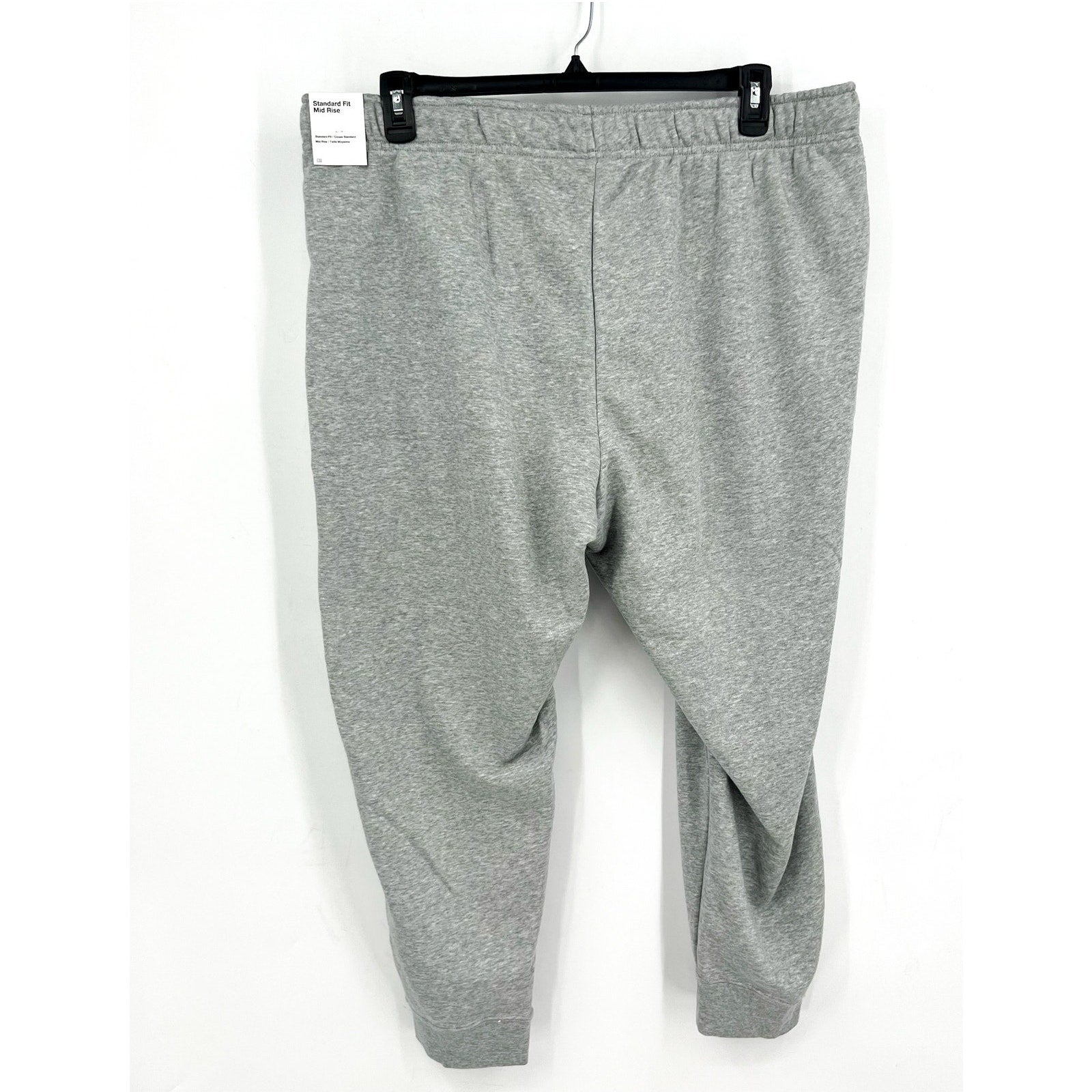 NIKE Womens Club Fleece Mid-Rise Jogger Pants 3X Grey White Sweatpants NWT