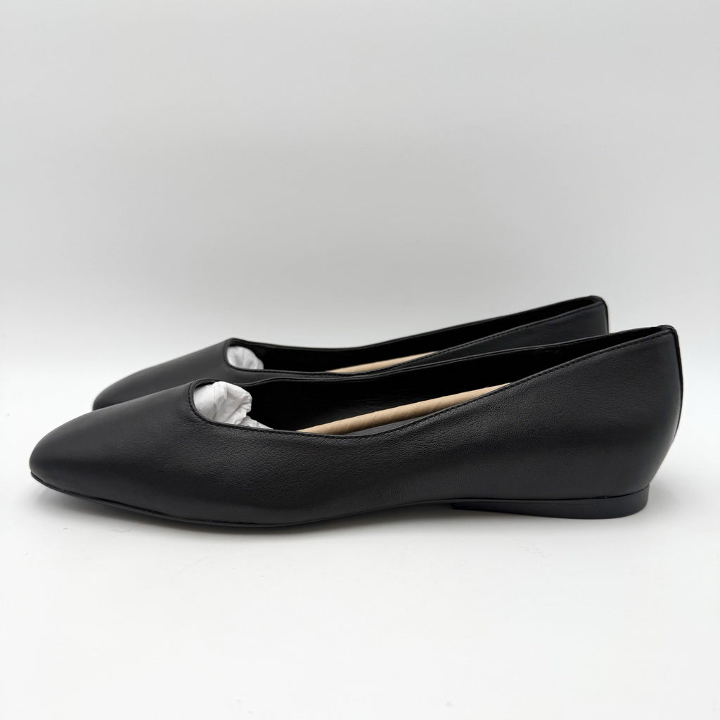Naturalizer Womens Chelsea Ballet Flats Size 9 M Black Leather NWOB
