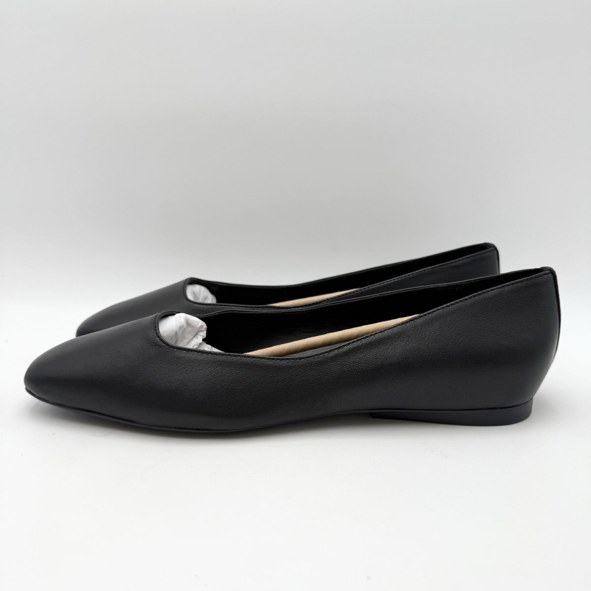 Naturalizer Womens Chelsea Ballet Flats Size 9 M Black Leather NWOB