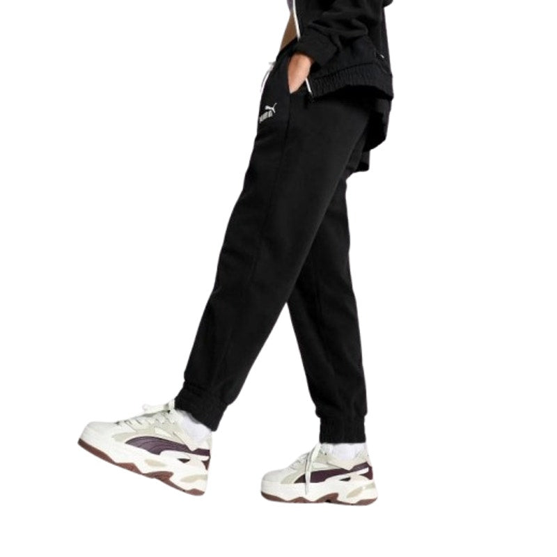 PUMA Women's ESS Elevated Winterized Pants Medium Black Drawstring Joggers NWT