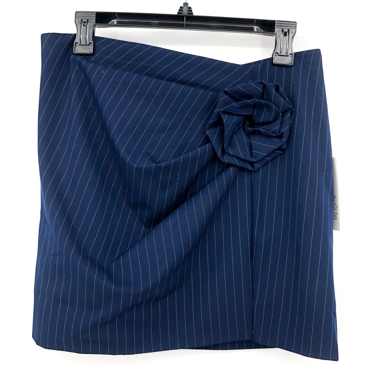 BARDOT Women's Layton Pin Stripe Mini Skirt Navy Blue Large US 8