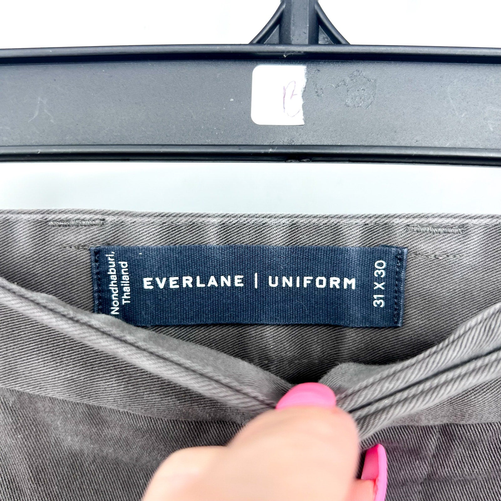 EVERLANE Men's Uniform Performance Chino 31x30 Slate Grey Pants NWT