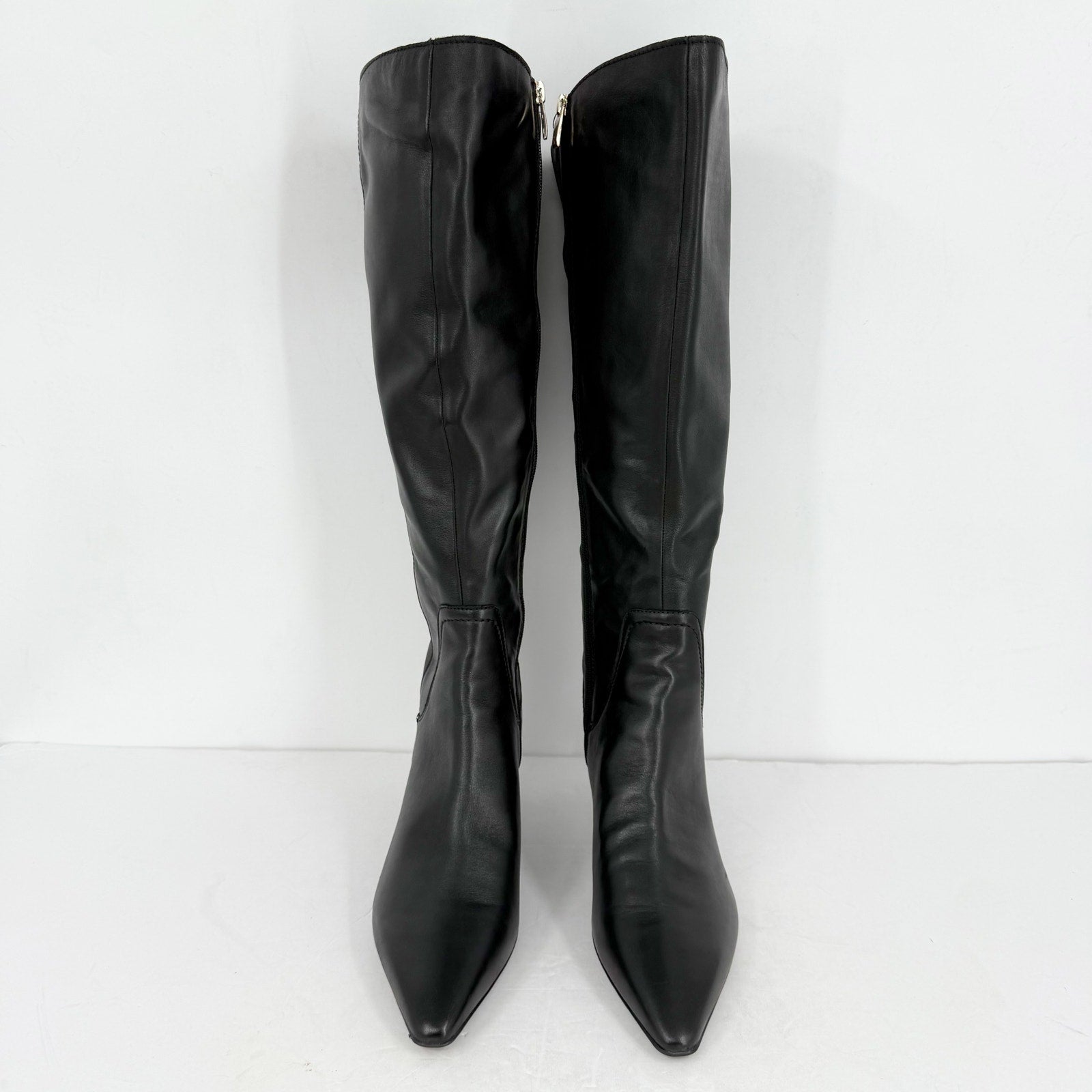 Naturalizer Women Deesha Knee High Boots US 7.5 WIDE Wide Calf Black Leather NIB