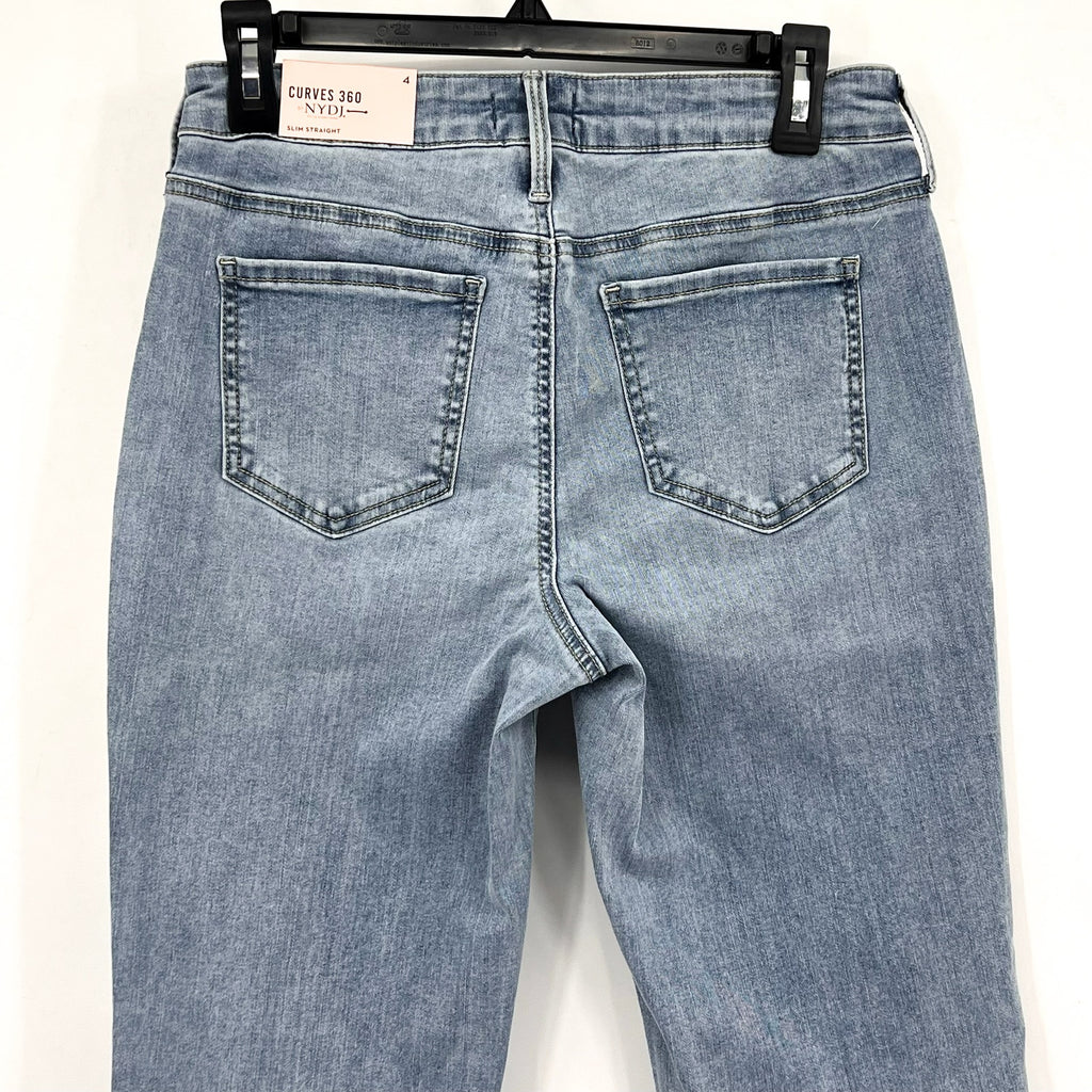 NYDJ Curves 360 Womens Slim Straight Crop Jeans Size 4 Charmed Light Blue NWT