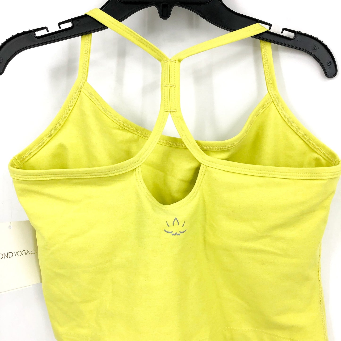 BEYOND YOGA Spacedye Slim Racerback Cropped Tank Large Neon Yellow NWT